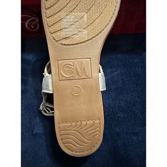 NWT Chelsea Moreland Women's Sandals - Silver and Tan - Picture 6 of 8